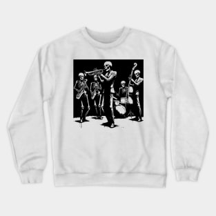 skeletons play jazz Crewneck Sweatshirt